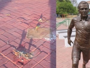 Prefeitura remove estátua de Daniel Alves na cidade de Juazeiro